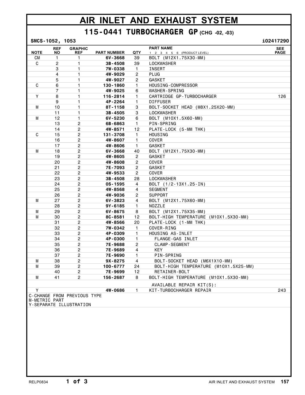 6B-6863 PIN-SPRING CAT parts manual diagram