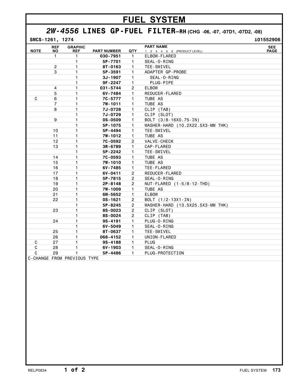 8S-0024 CLIP (TAB) CAT parts manual diagram