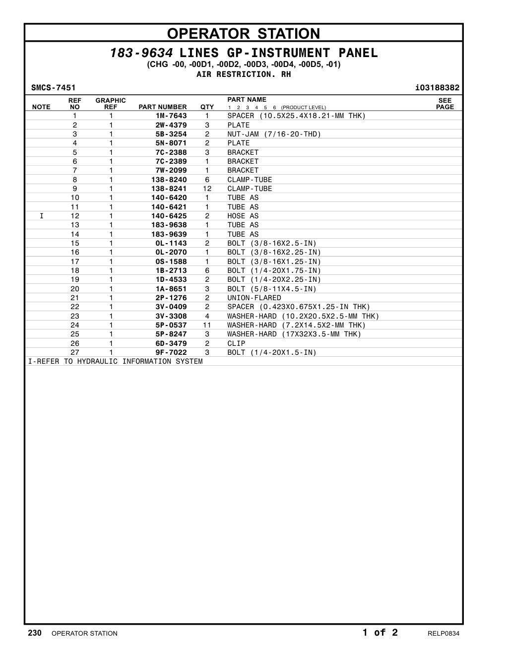 7W-2099 BRACKET CAT parts manual diagram