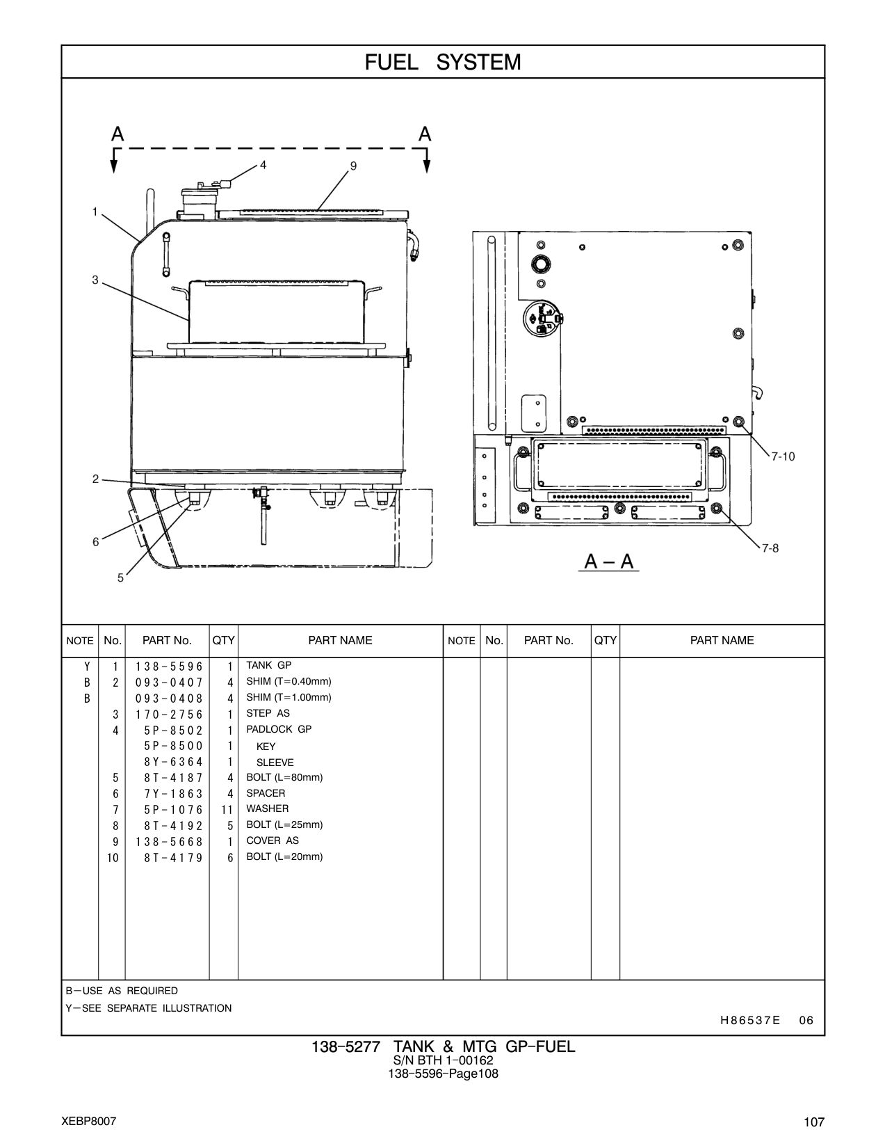 138-5596 TANK GP CAT parts manual diagram