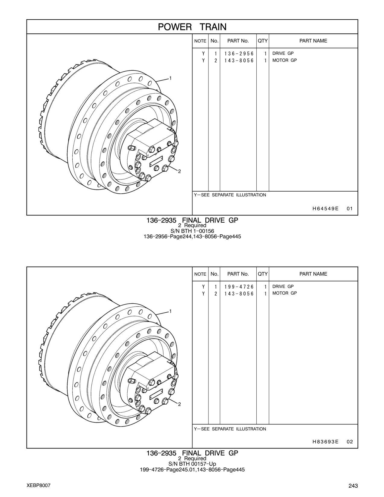 199-4726 DRIVE GP CAT parts manual diagram