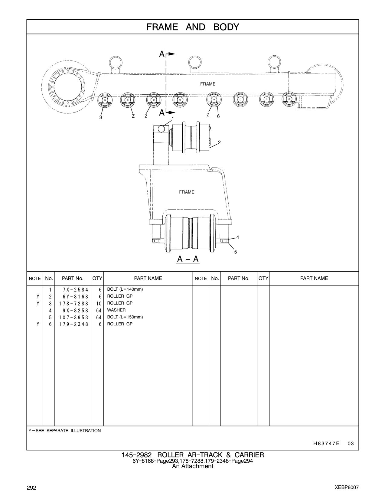 179-2348 ROLLER GP CAT parts manual diagram