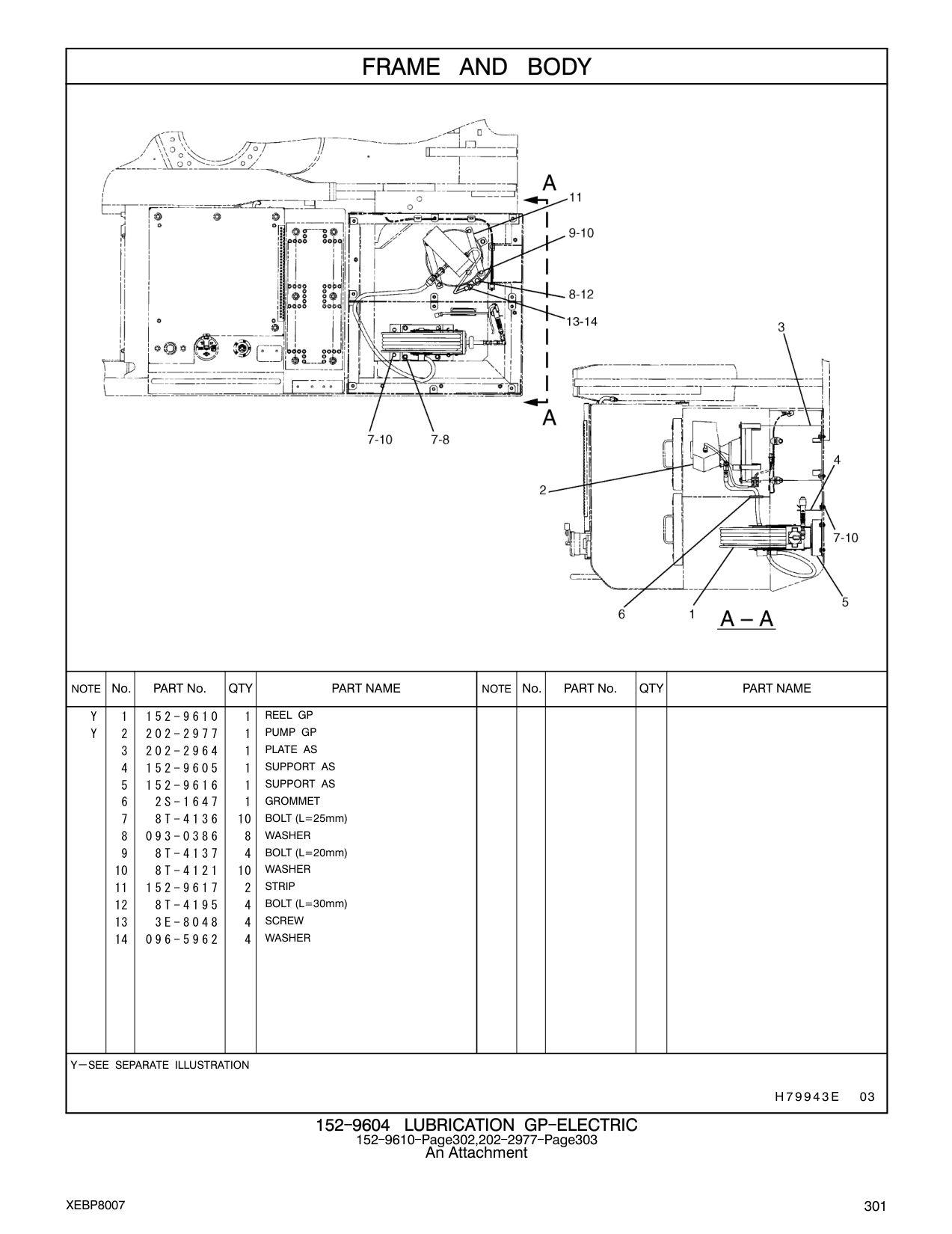 152-9617 STRIP CAT parts manual diagram