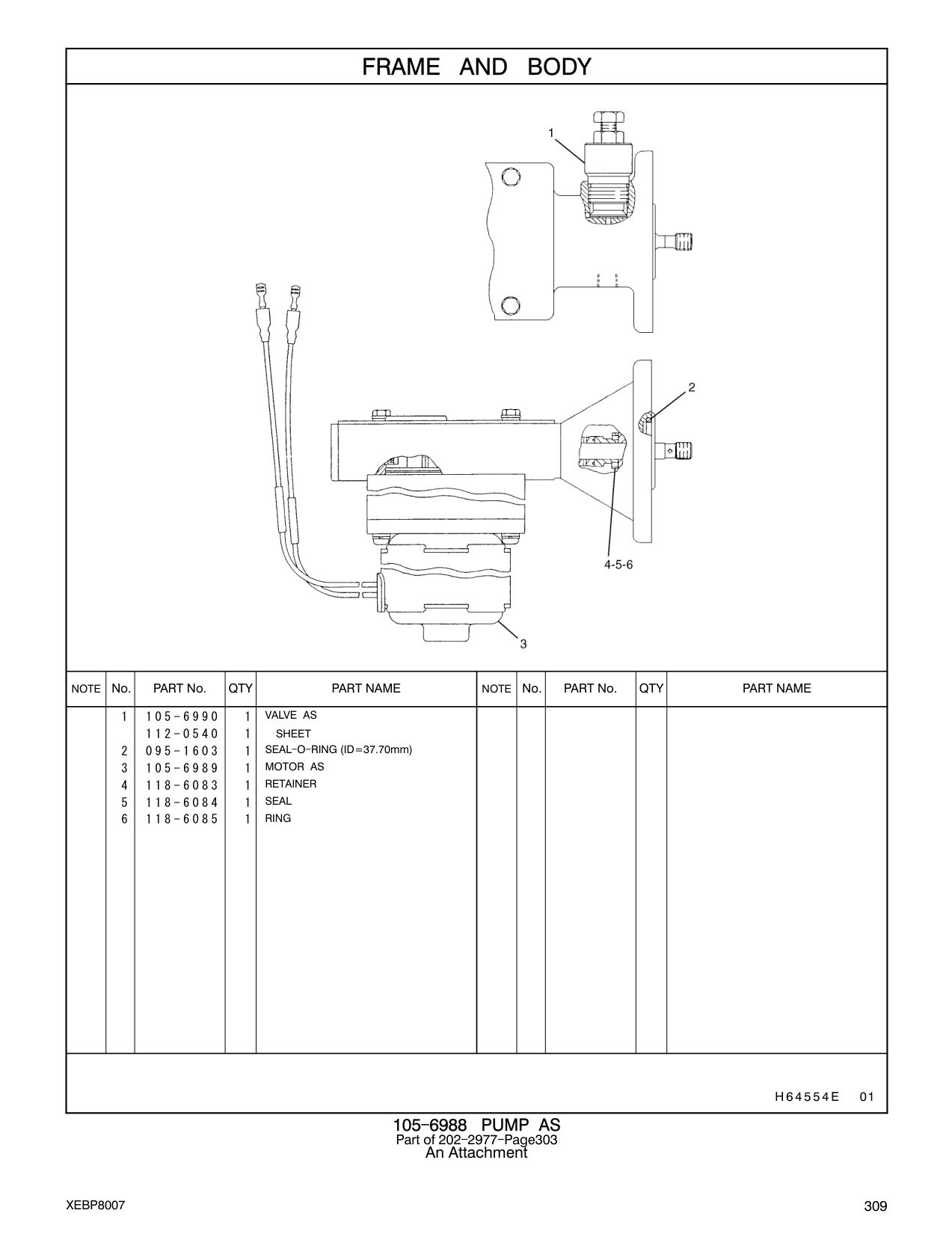 105-6989 MOTOR AS CAT parts manual diagram