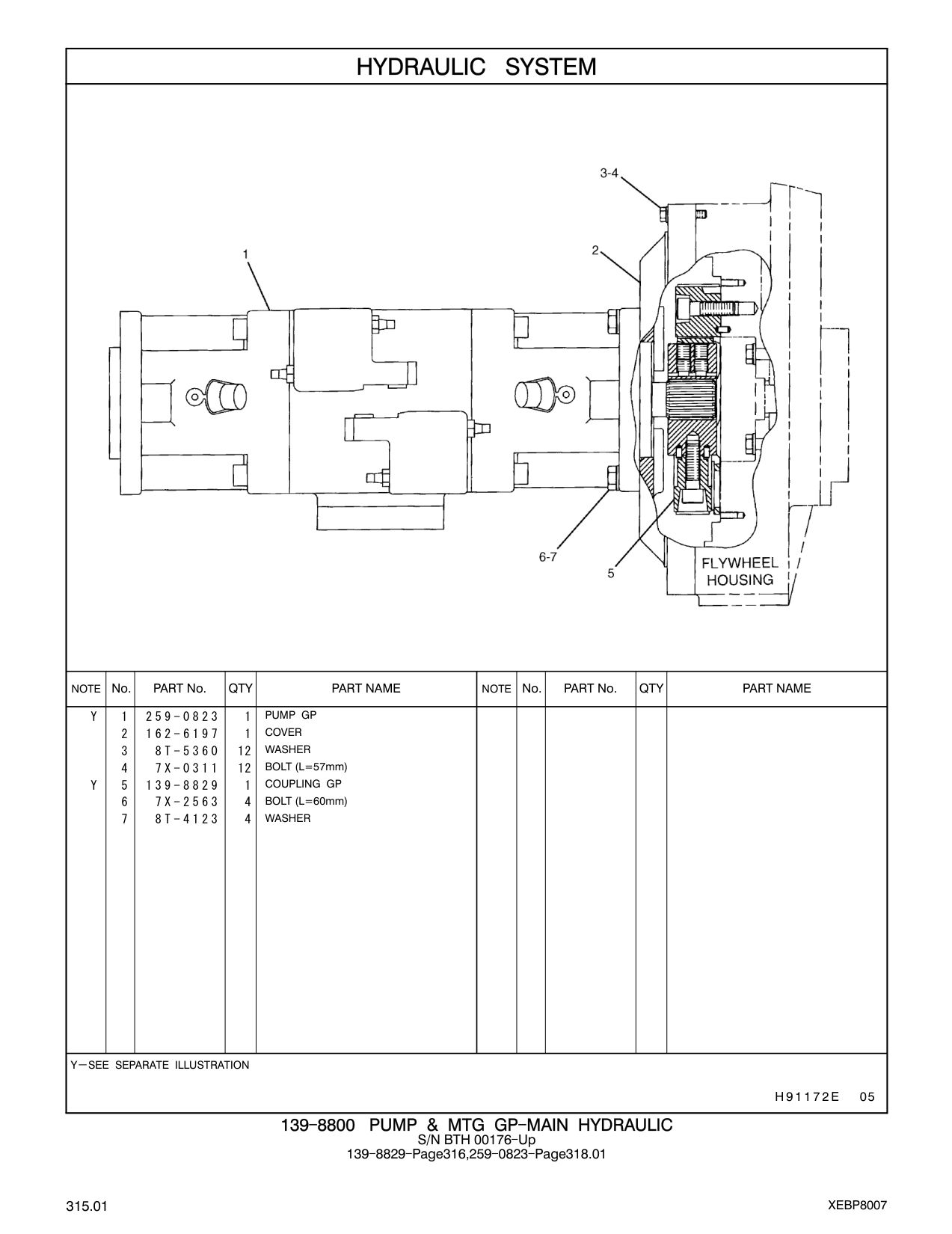 259-0823 PUMP GP CAT parts manual diagram