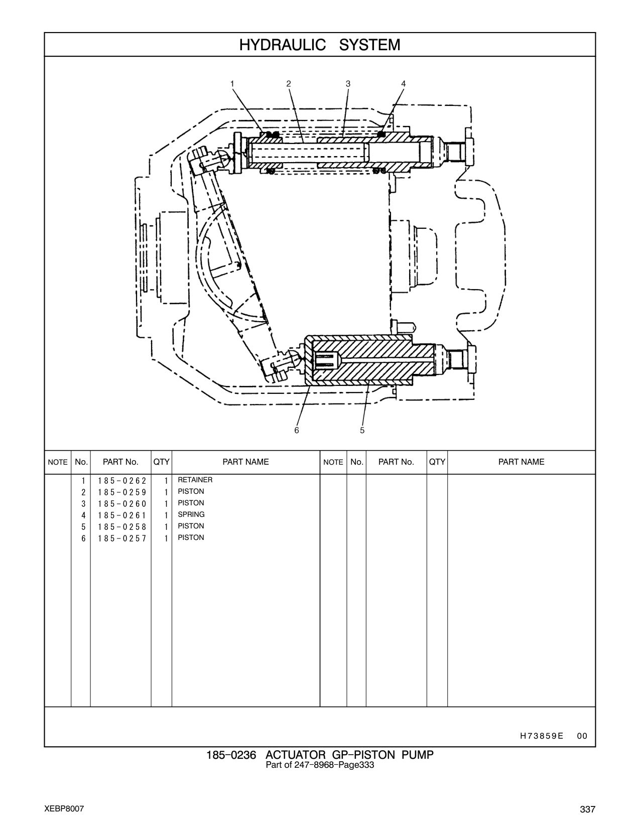 185-0260 PISTON CAT parts manual diagram