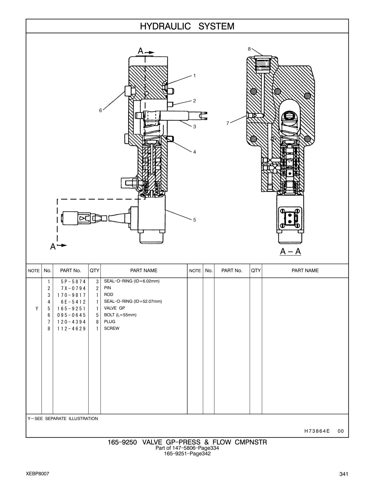 165-9251 VALVE GP CAT parts manual diagram