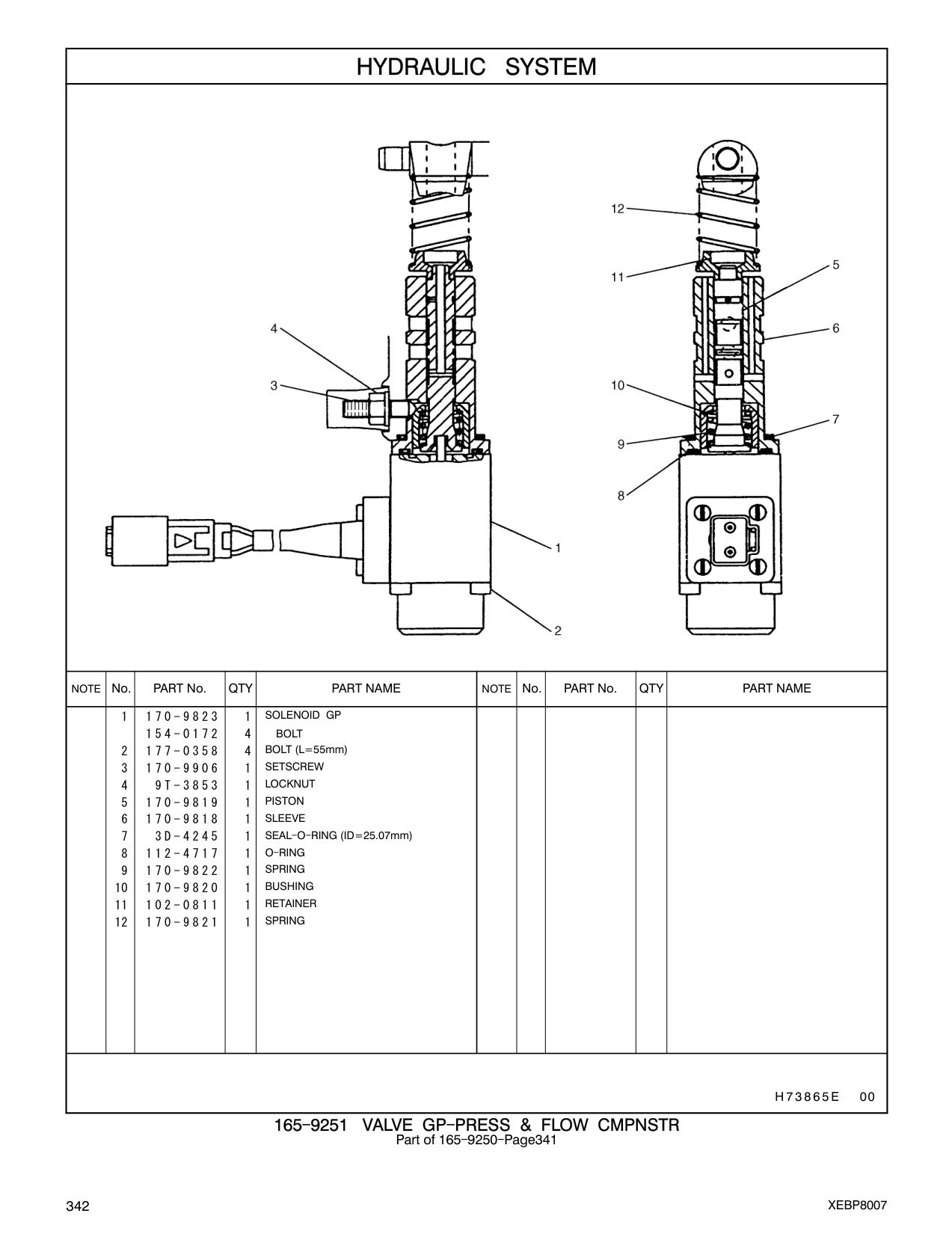 170-9820 BUSHING CAT parts manual diagram