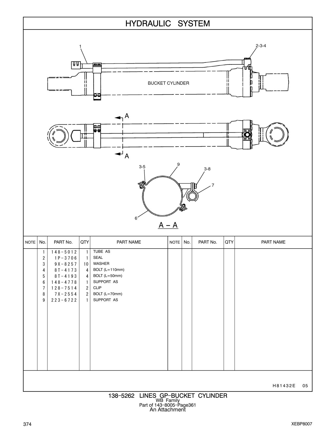 148-5012 TUBE AS CAT parts manual diagram