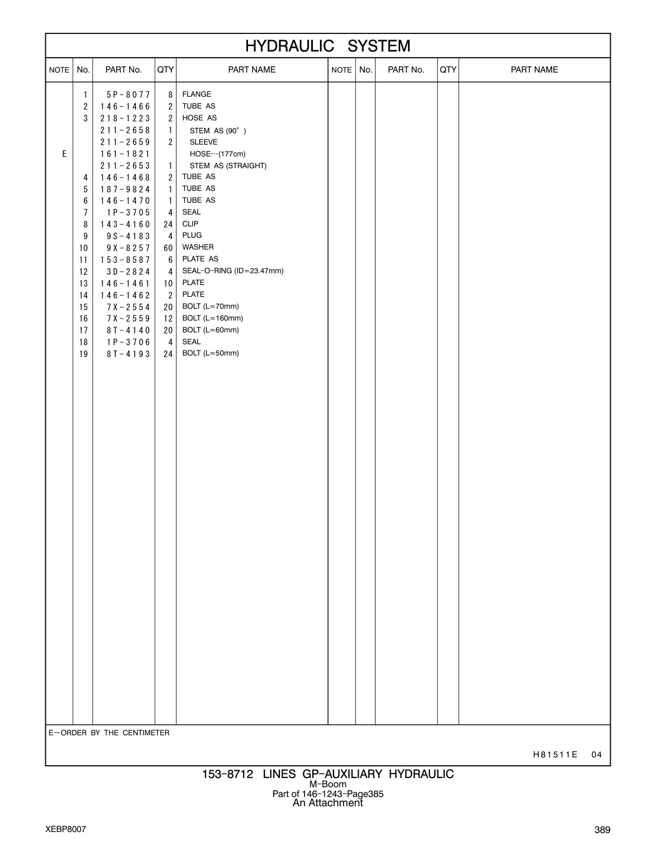 146-1470 TUBE AS CAT parts manual diagram