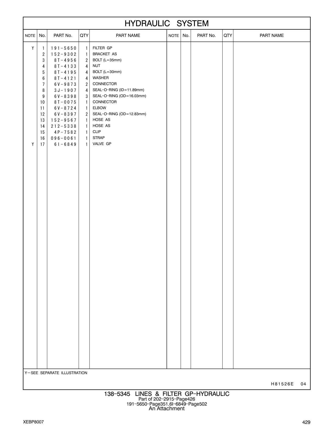 6I-6849 VALVE GP CAT parts manual diagram