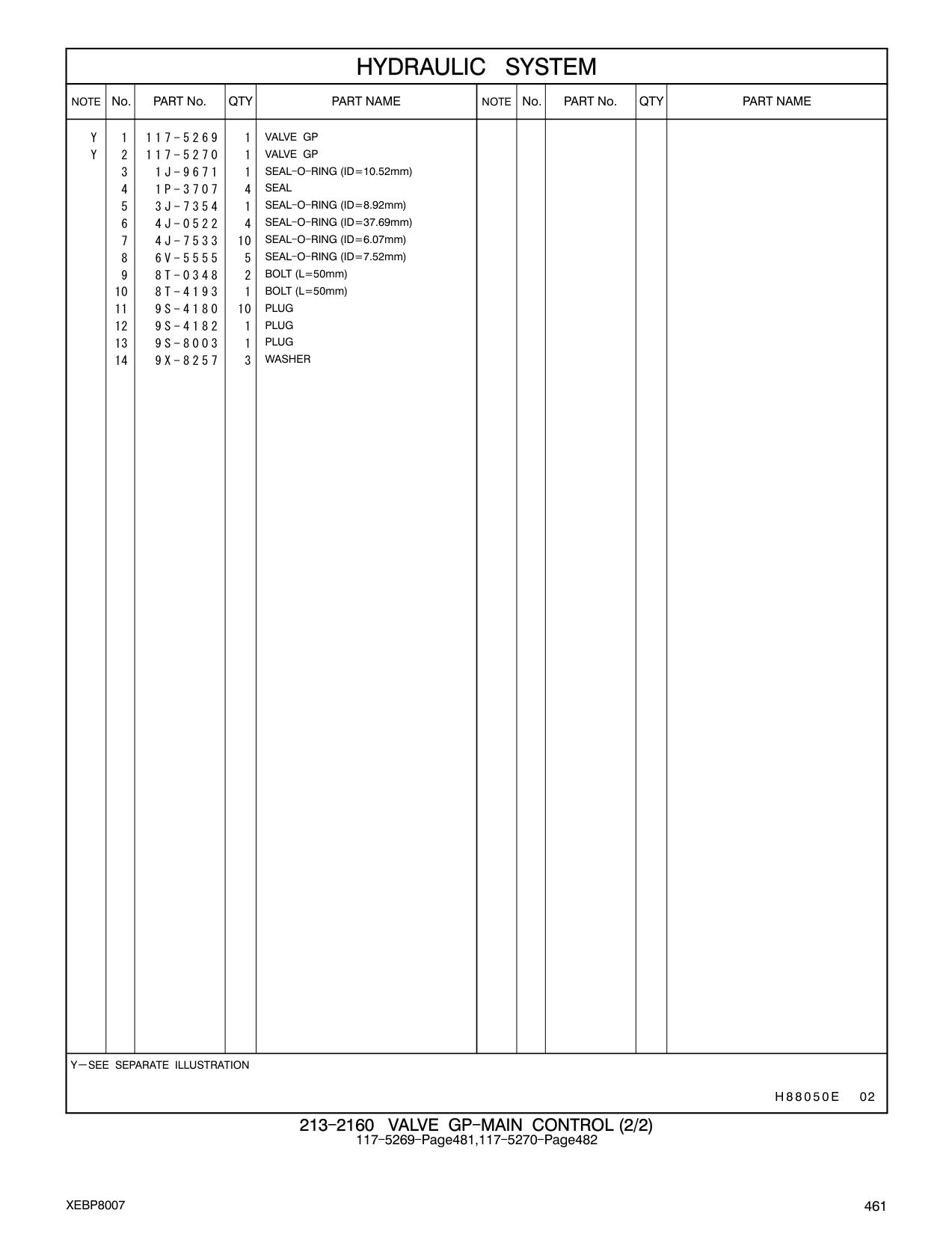 6V-5555 SEAL-O-RING (ID=7.52mm) CAT parts manual diagram