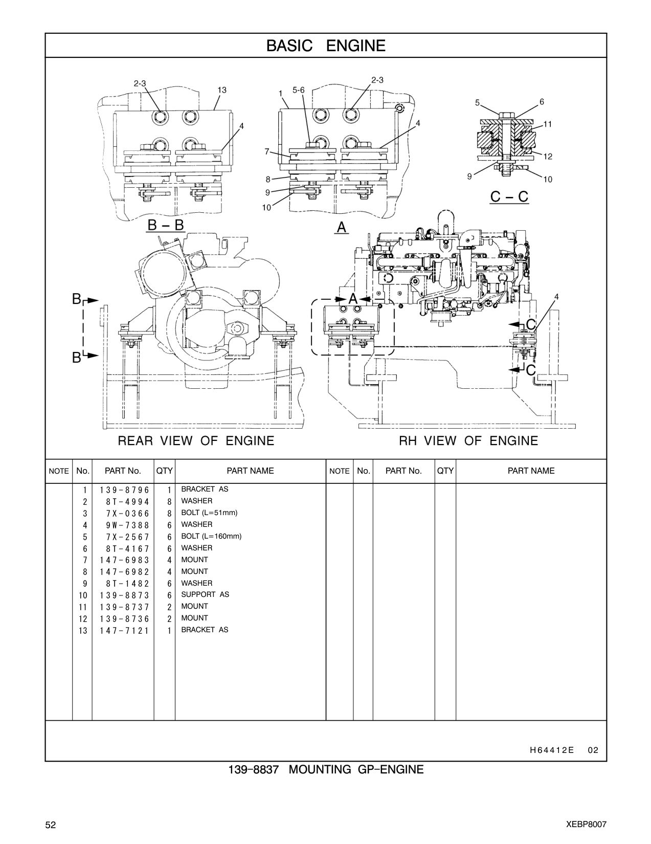 9W-7388 WASHER CAT parts manual diagram
