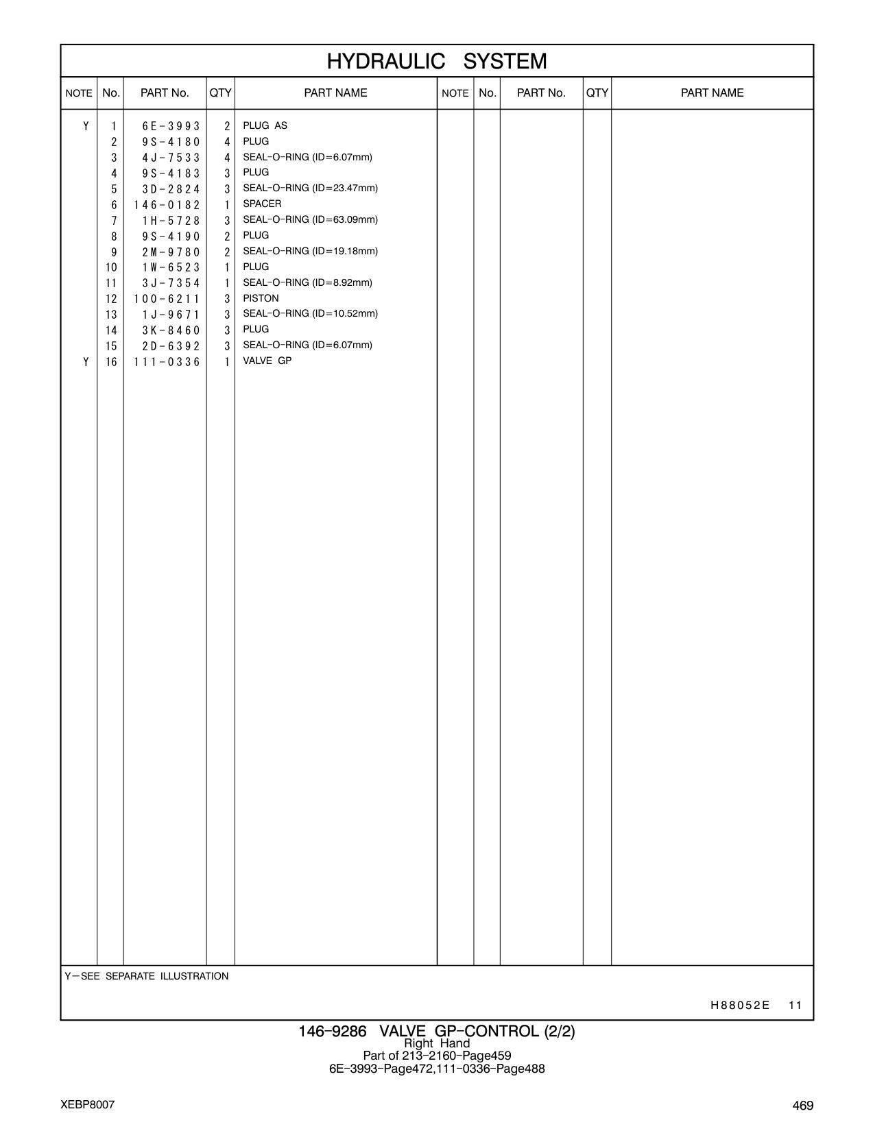 111-0336 VALVE GP CAT parts manual diagram