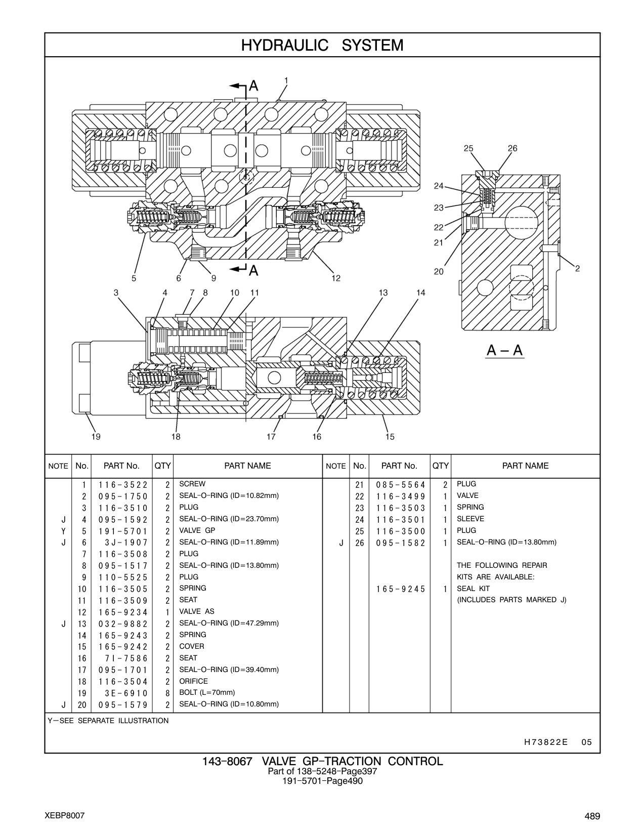 165-9234 VALVE AS CAT parts manual diagram