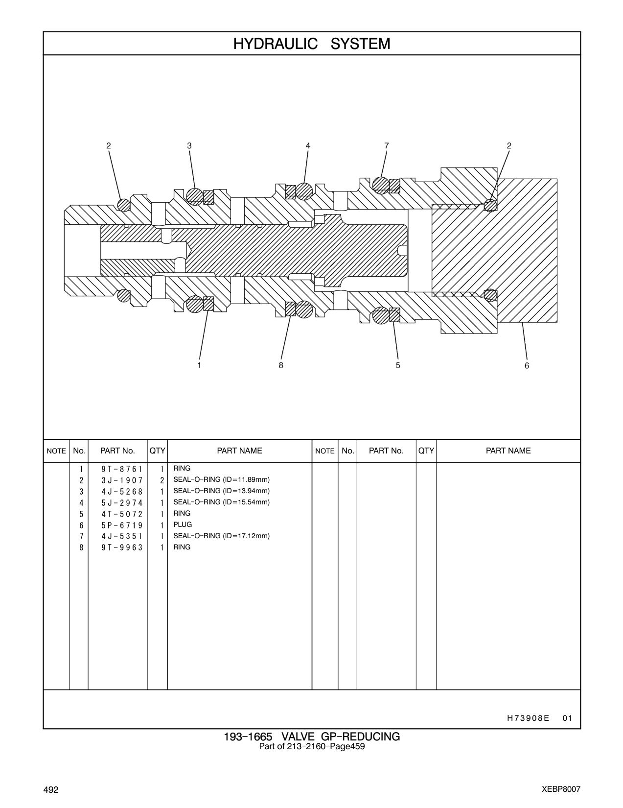 5P-6719 PLUG CAT parts manual diagram