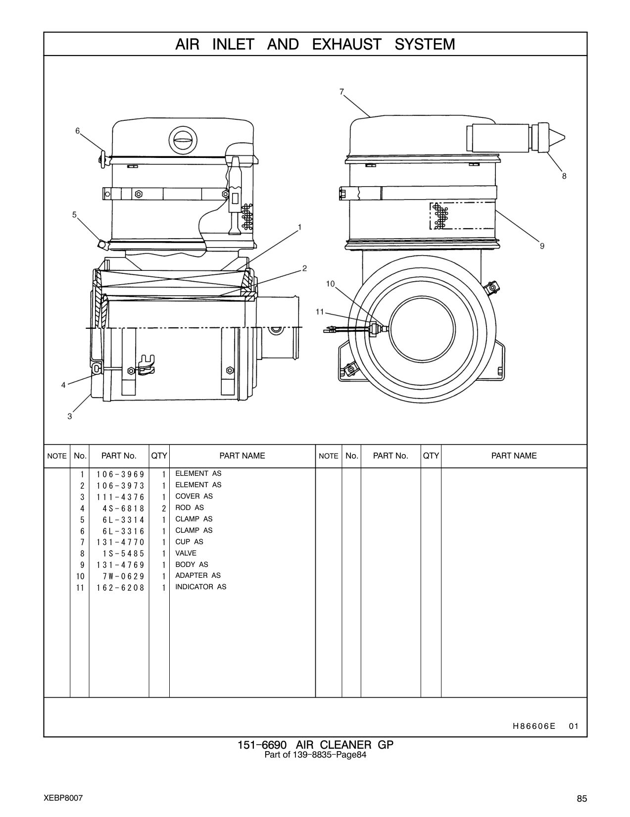131-4769 BODY AS CAT parts manual diagram
