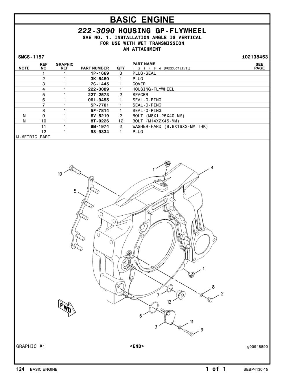 227-2573 SPACER CAT parts manual diagram