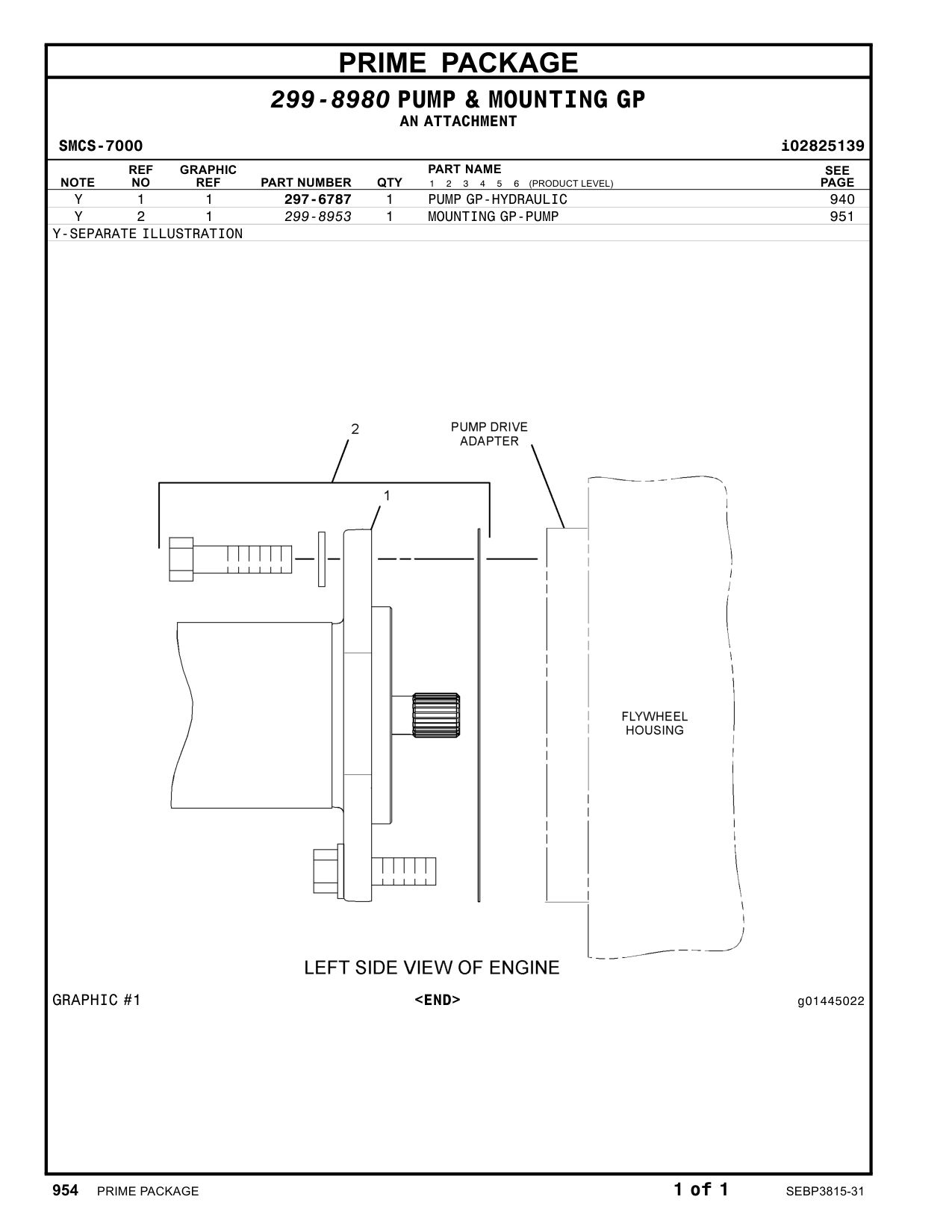 297-6787 PUMPGP-HYDRAULIC CAT parts manual diagram