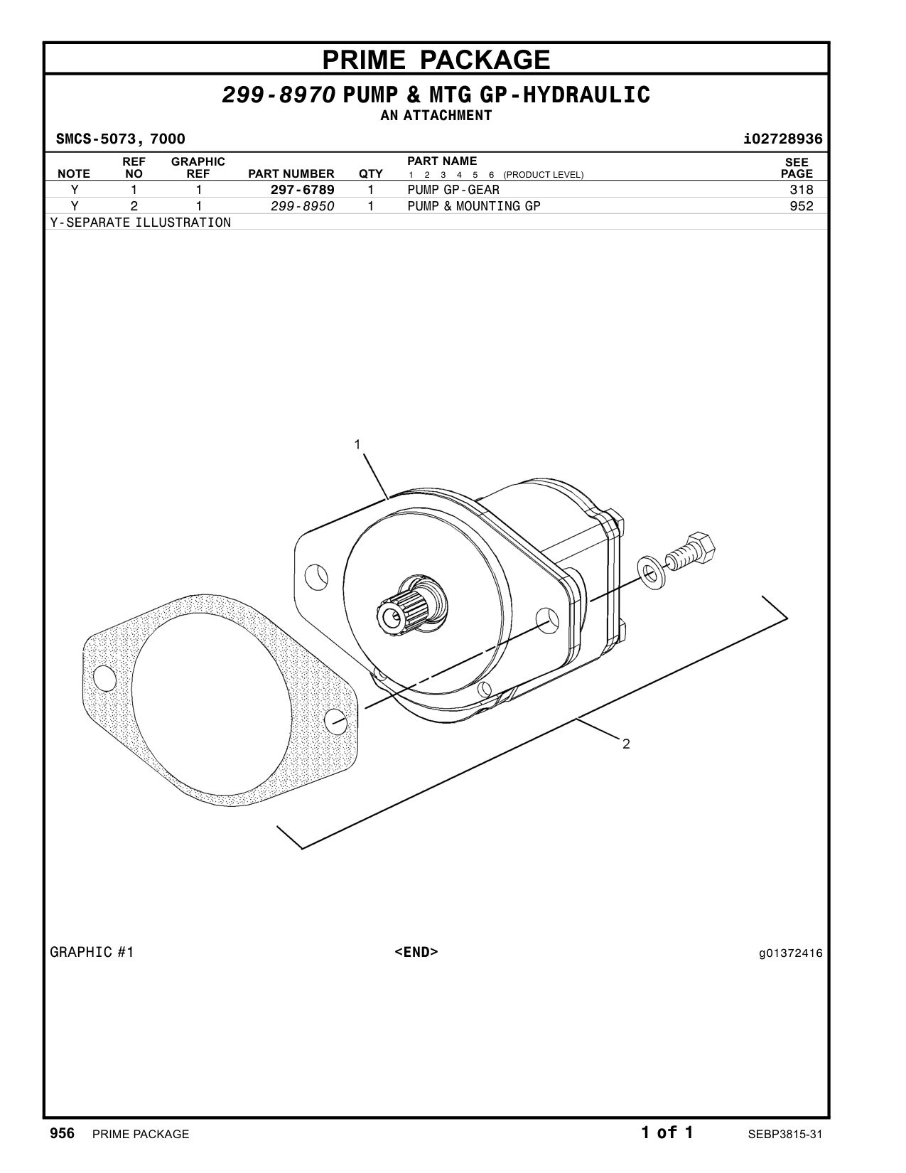 297-6789 PUMPGP-GEAR CAT parts manual diagram