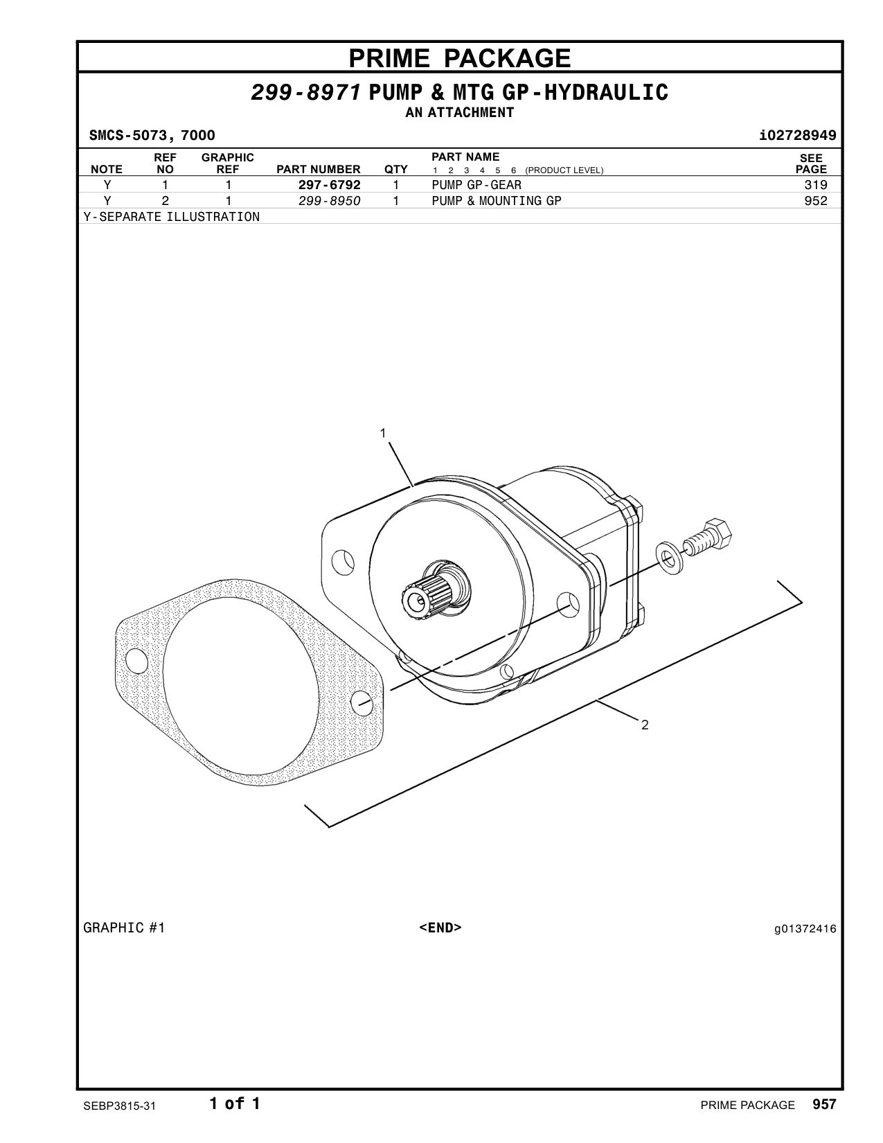 297-6792 PUMPGP-GEAR CAT parts manual diagram