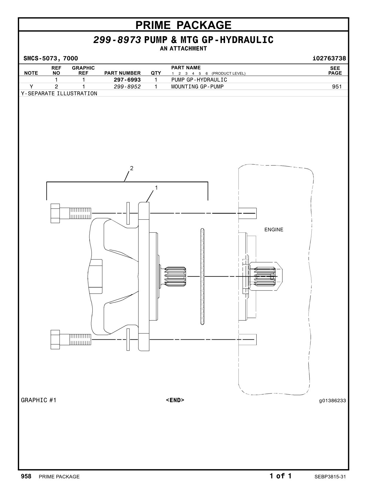 297-6993 PUMPGP-HYDRAULIC CAT parts manual diagram