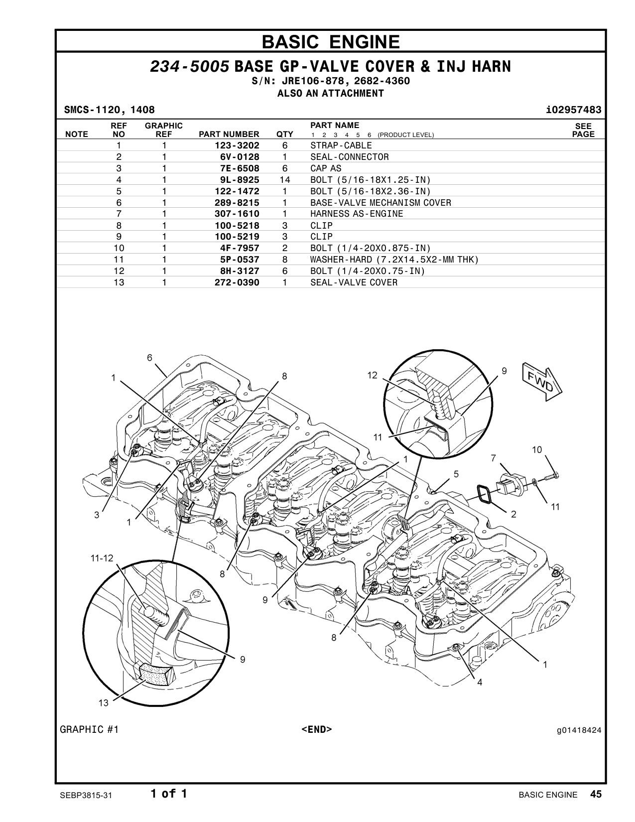 272-0390 SEAL CAT parts manual diagram