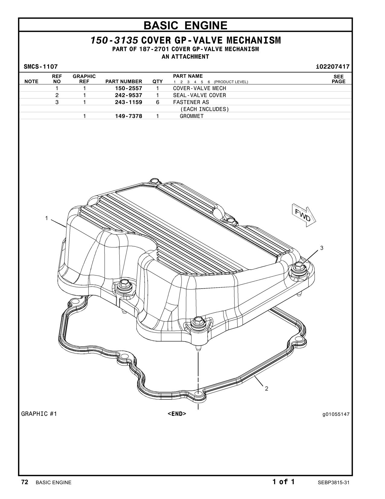 243-1159 FASTENER AS CAT parts manual diagram