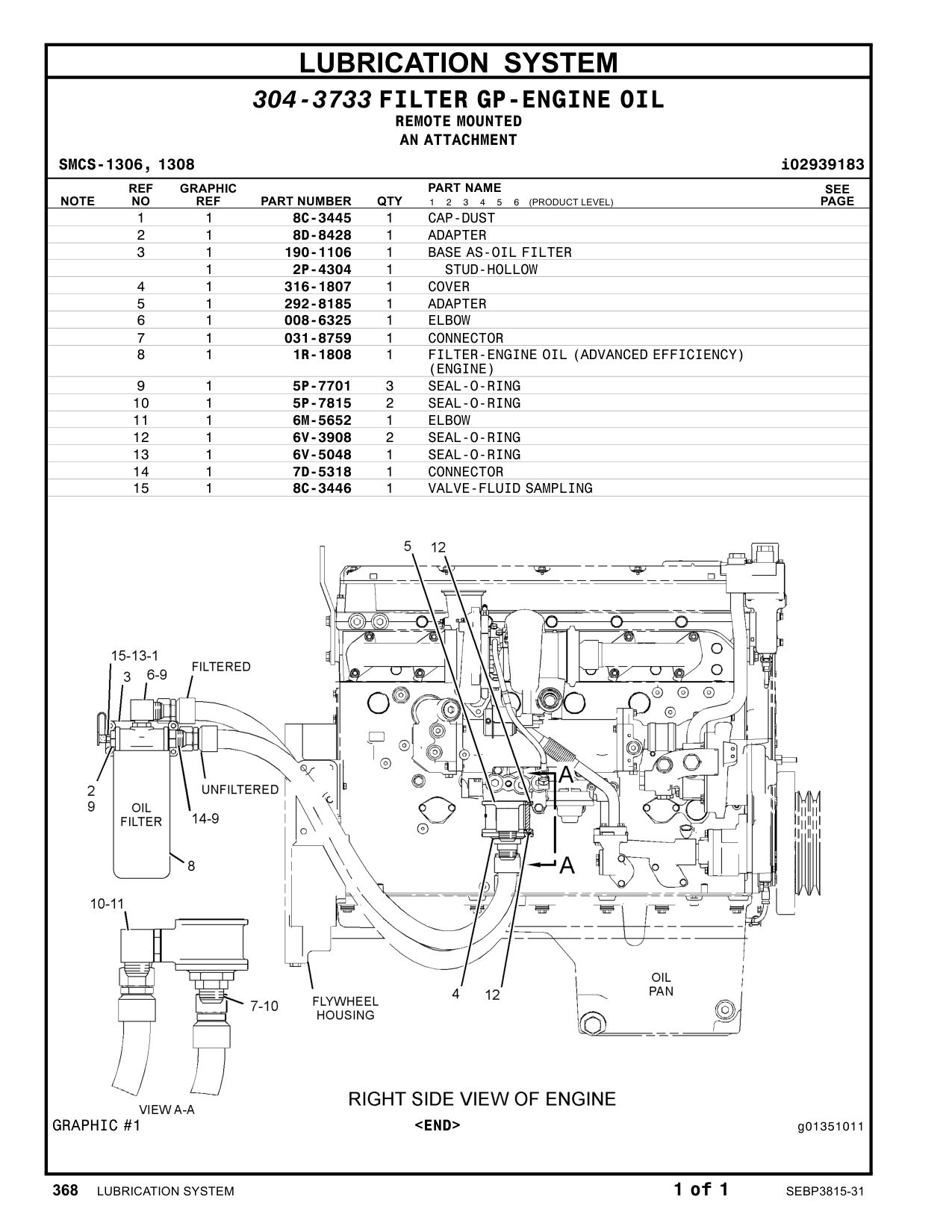 008-6325 ELBOW CAT parts manual diagram