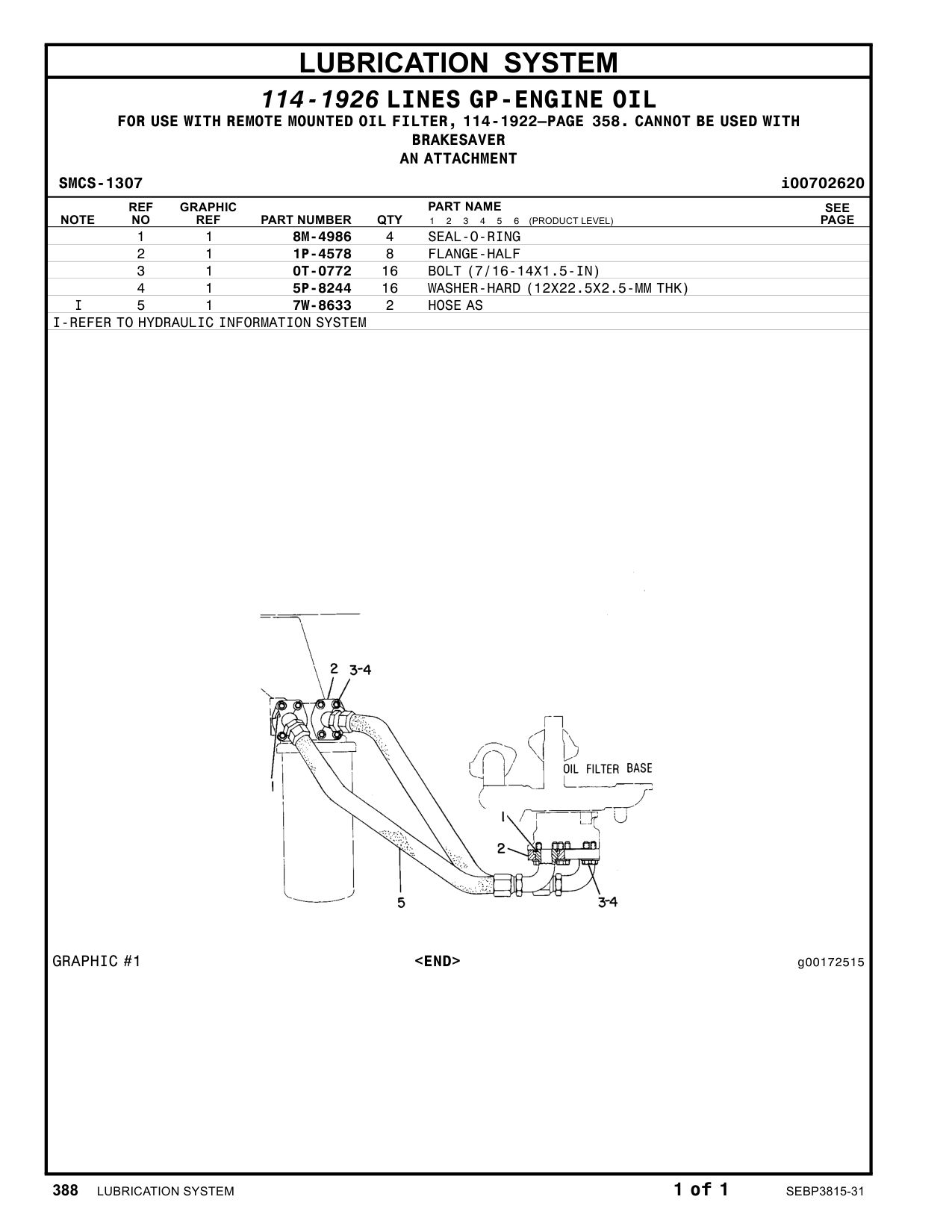 8M-4986 SEAL-O-RING CAT parts manual diagram