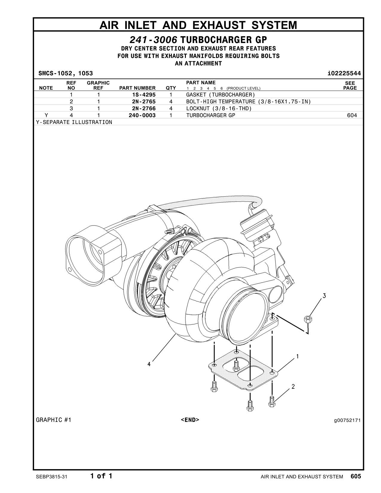 240-0003 TURBOCHARGERGP CAT parts manual diagram