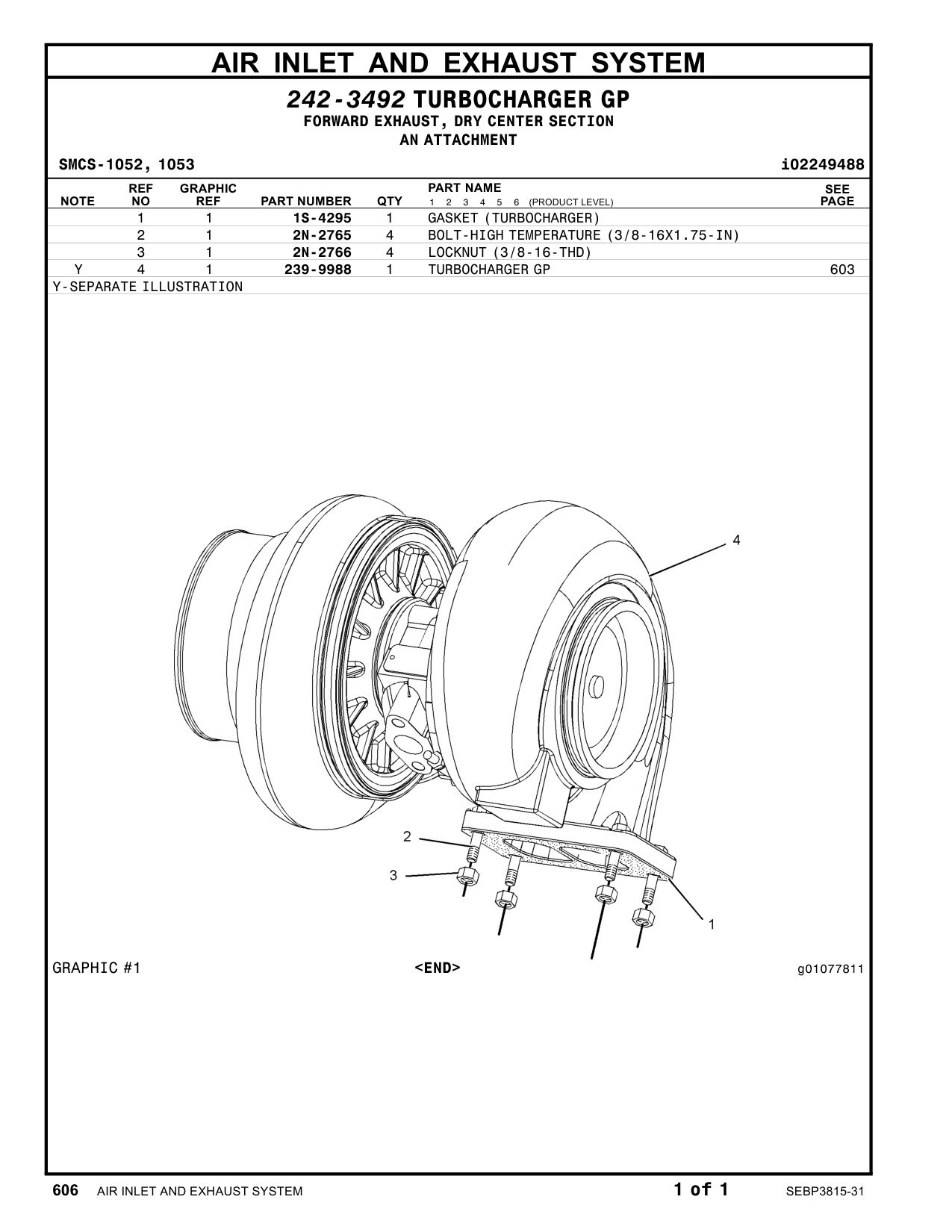 239-9988 TURBOCHARGERGP CAT parts manual diagram