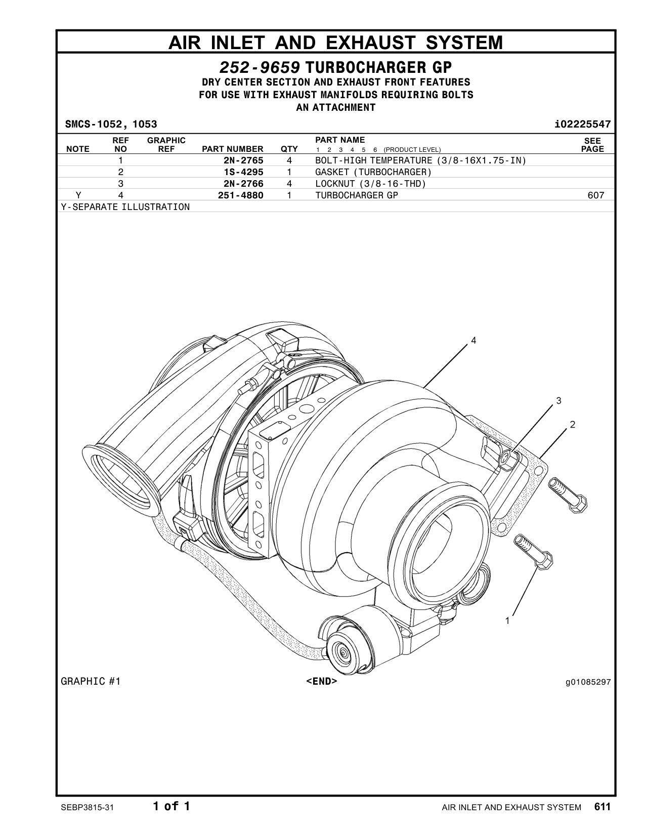 251-4880 TURBOCHARGERGP CAT parts manual diagram