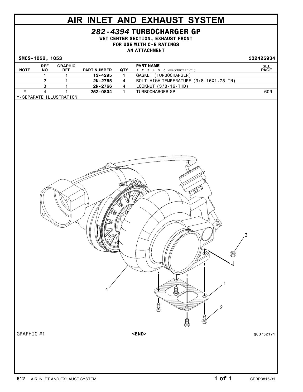 252-0804 TURBOCHARGERGP CAT parts manual diagram