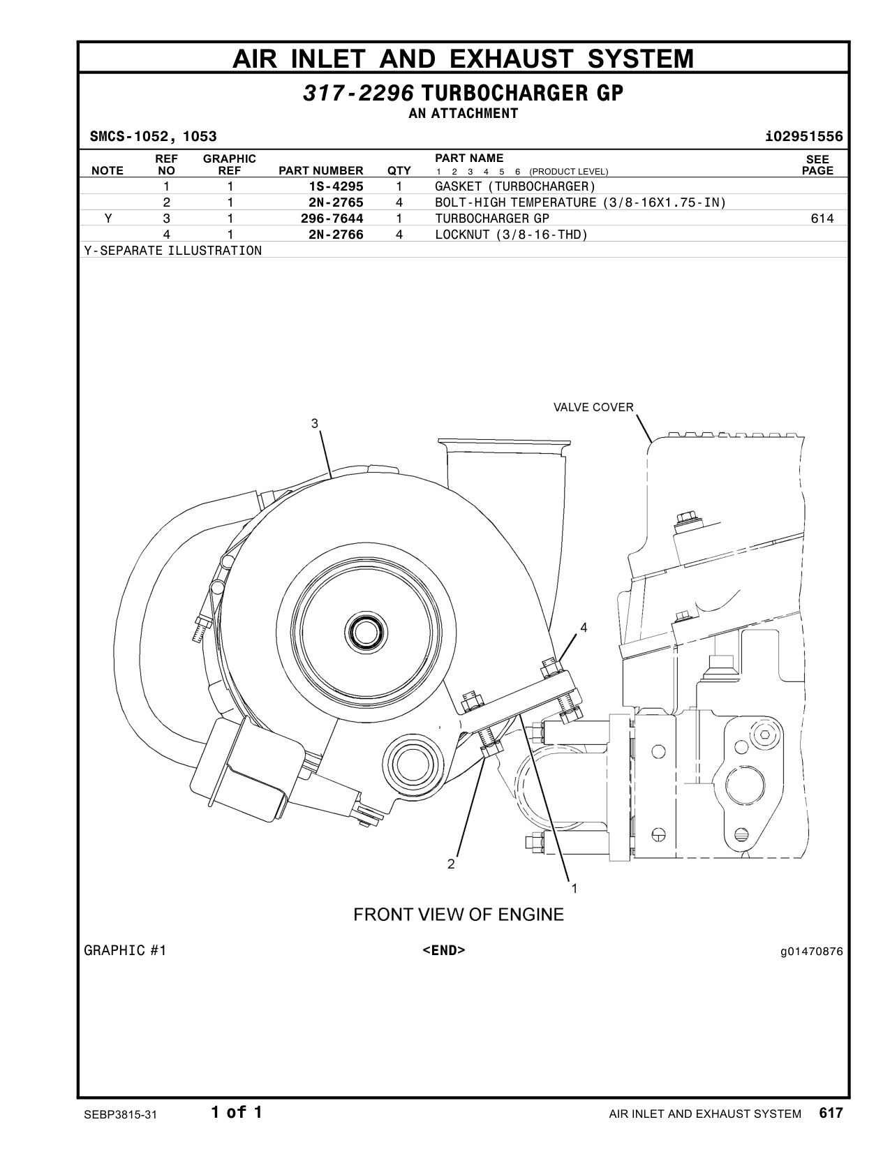 296-7644 TURBOCHARGERGP CAT parts manual diagram