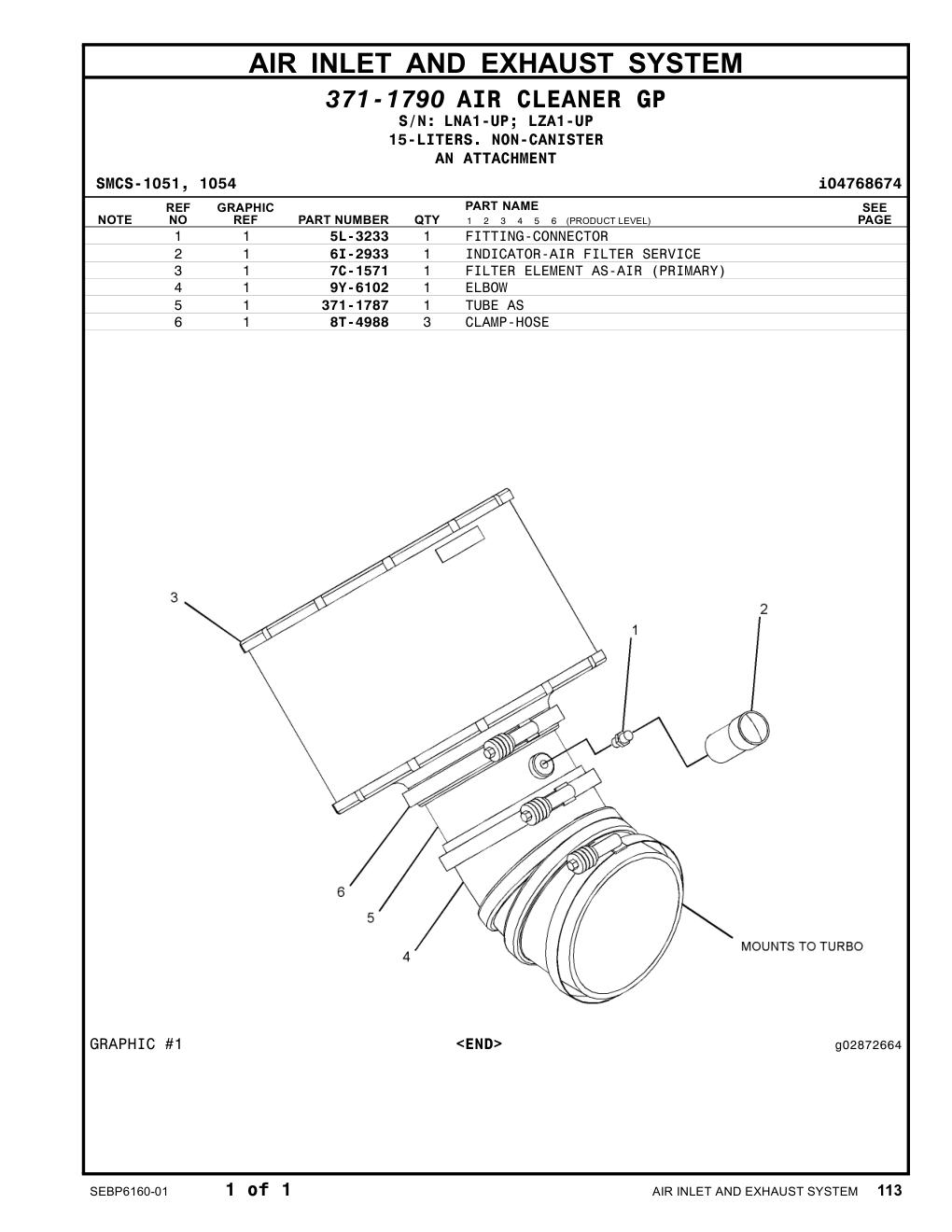 7C-1571 FILTER ELEMENT AS-AIR (PRIMARY) CAT parts manual diagram