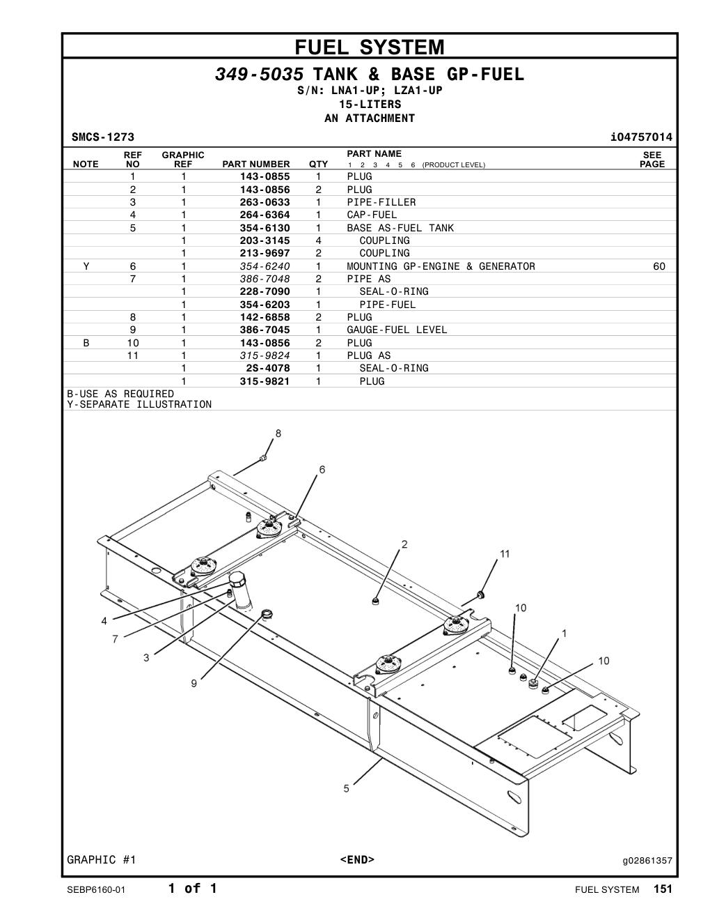264-6364 CAP-FUEL CAT parts manual diagram