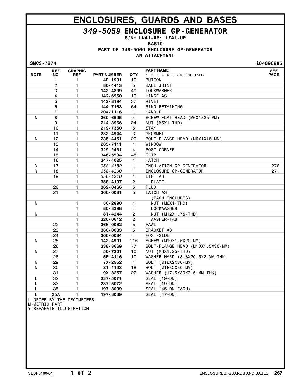 214-3966 NUT (M6X1-THD) CAT parts manual diagram