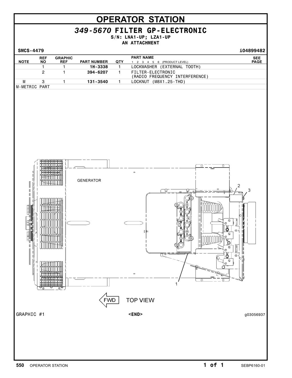394-6207 FILTER-ELECTRONIC CAT parts manual diagram