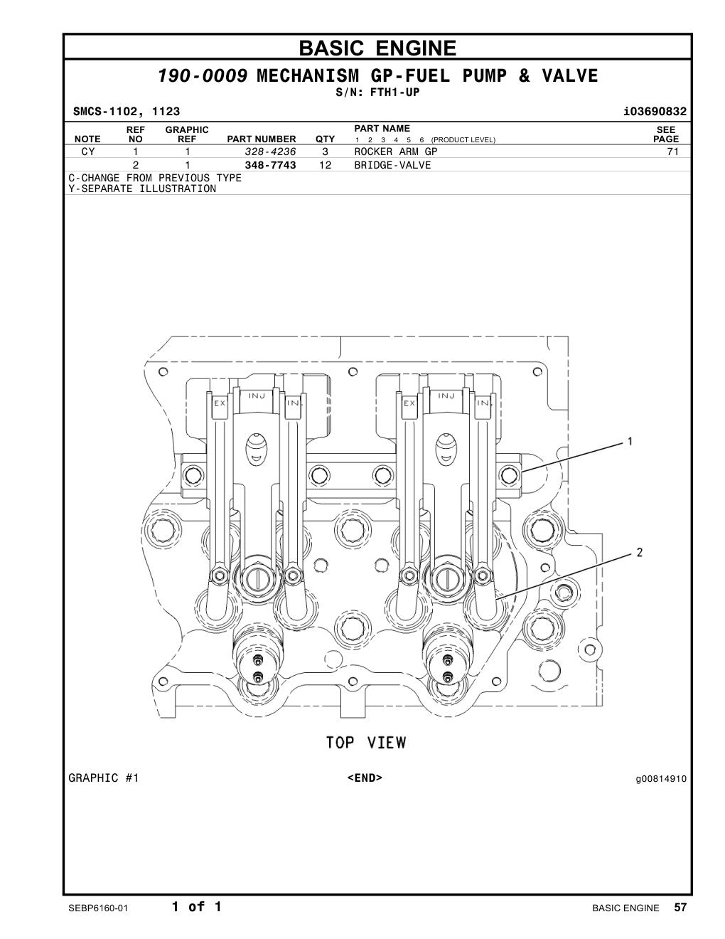 348-7743 BRIDGE-VALVE · S/N FTH1-UP CAT parts manual diagram