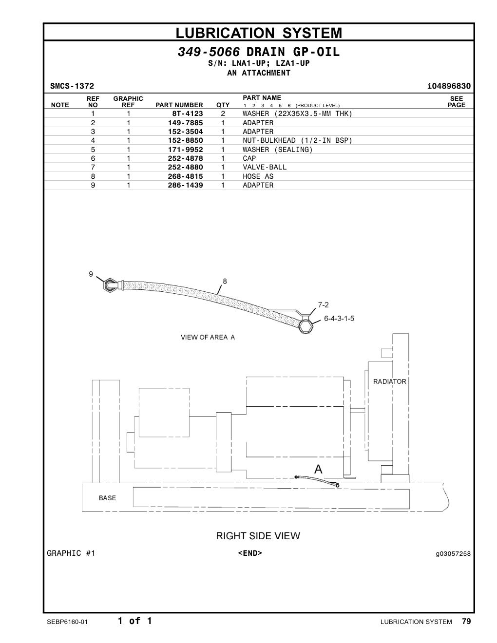 252-4880 VALVE-BALL CAT parts manual diagram