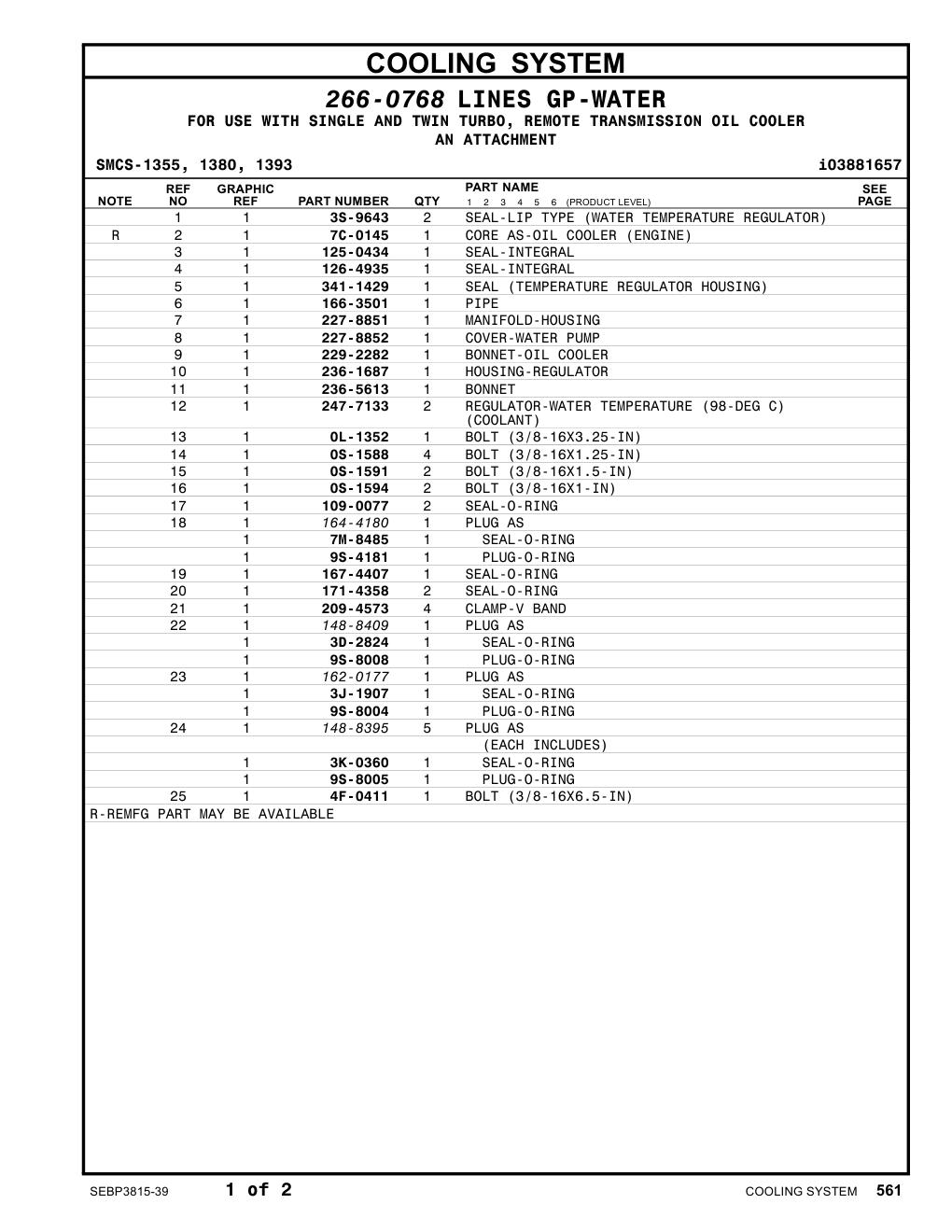 236-5613 BONNET CAT parts manual diagram