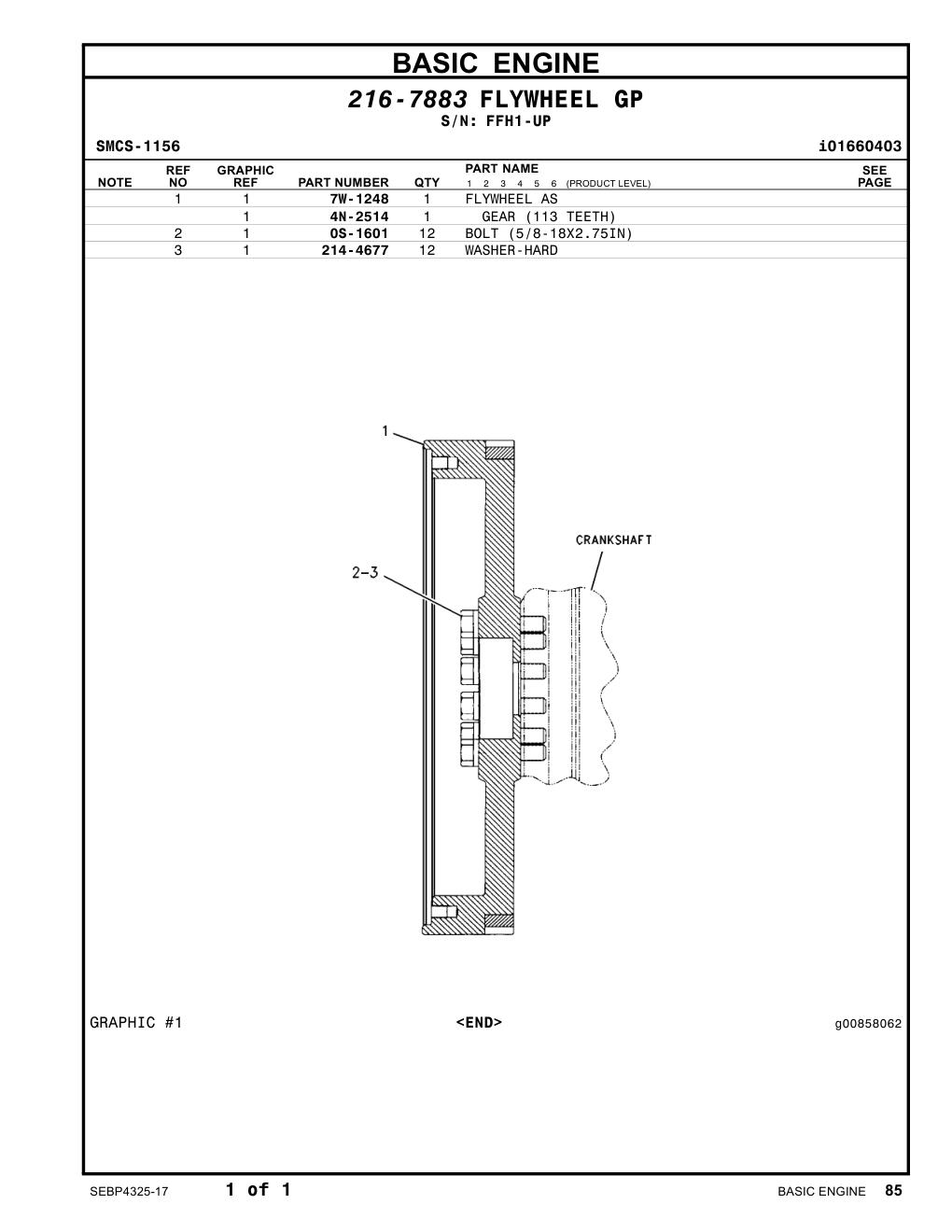 214-4677 WASHER-HARD · S/N FFH1-UP CAT parts manual diagram