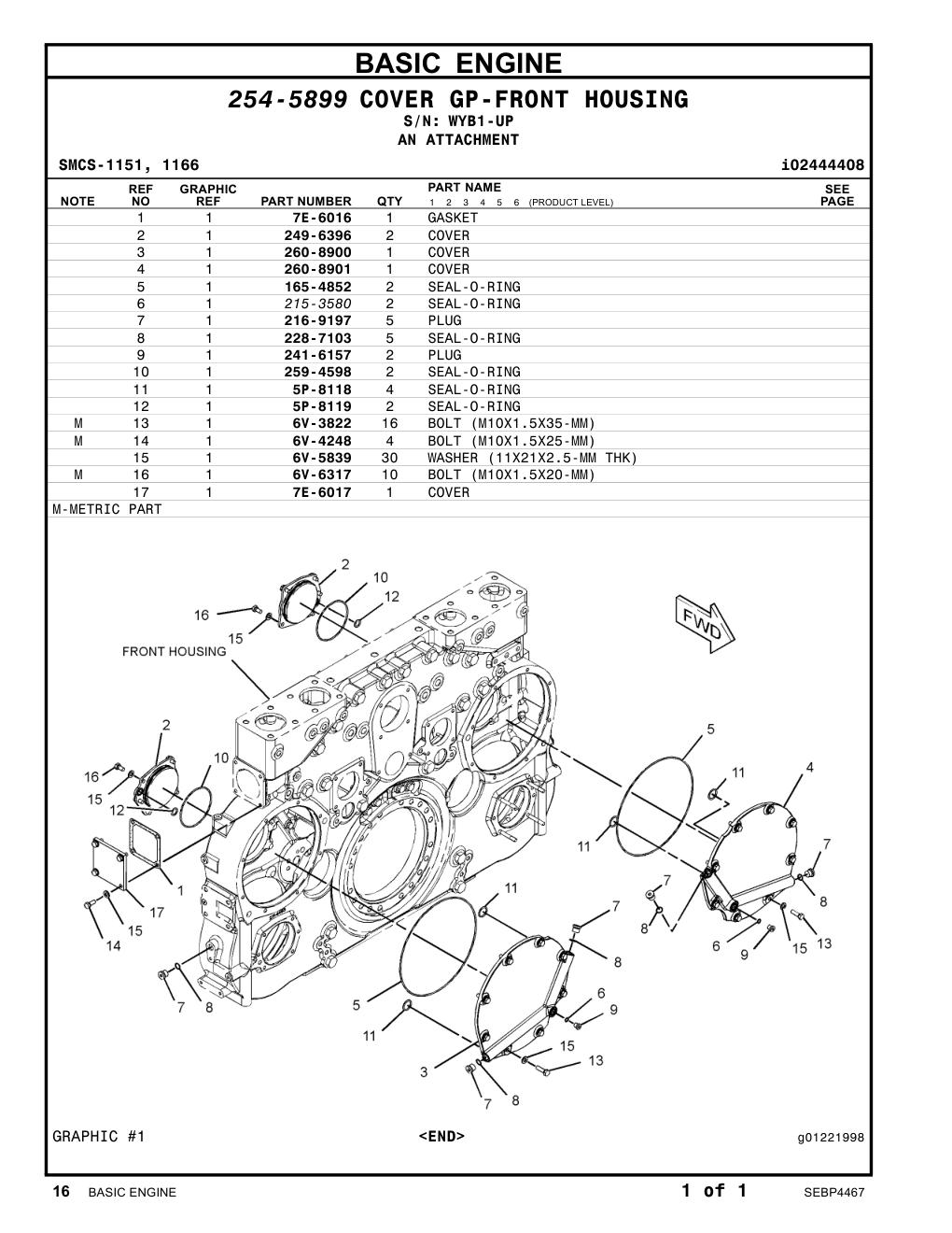 241-6157 PLUG · S/N WYB1-UP CAT parts manual diagram