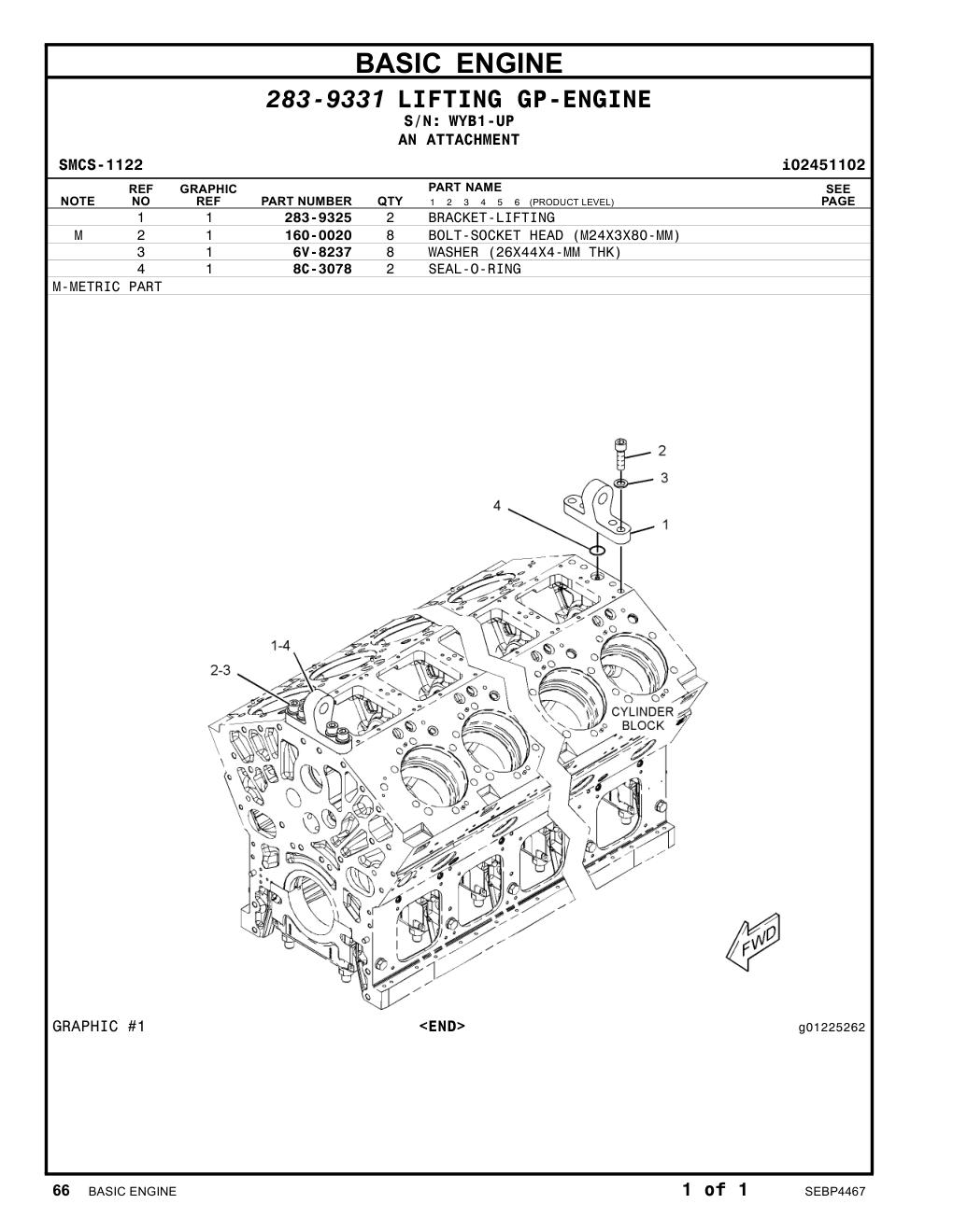 8C-3078 SEAL-O-RING · S/N WYB1-UP CAT parts manual diagram