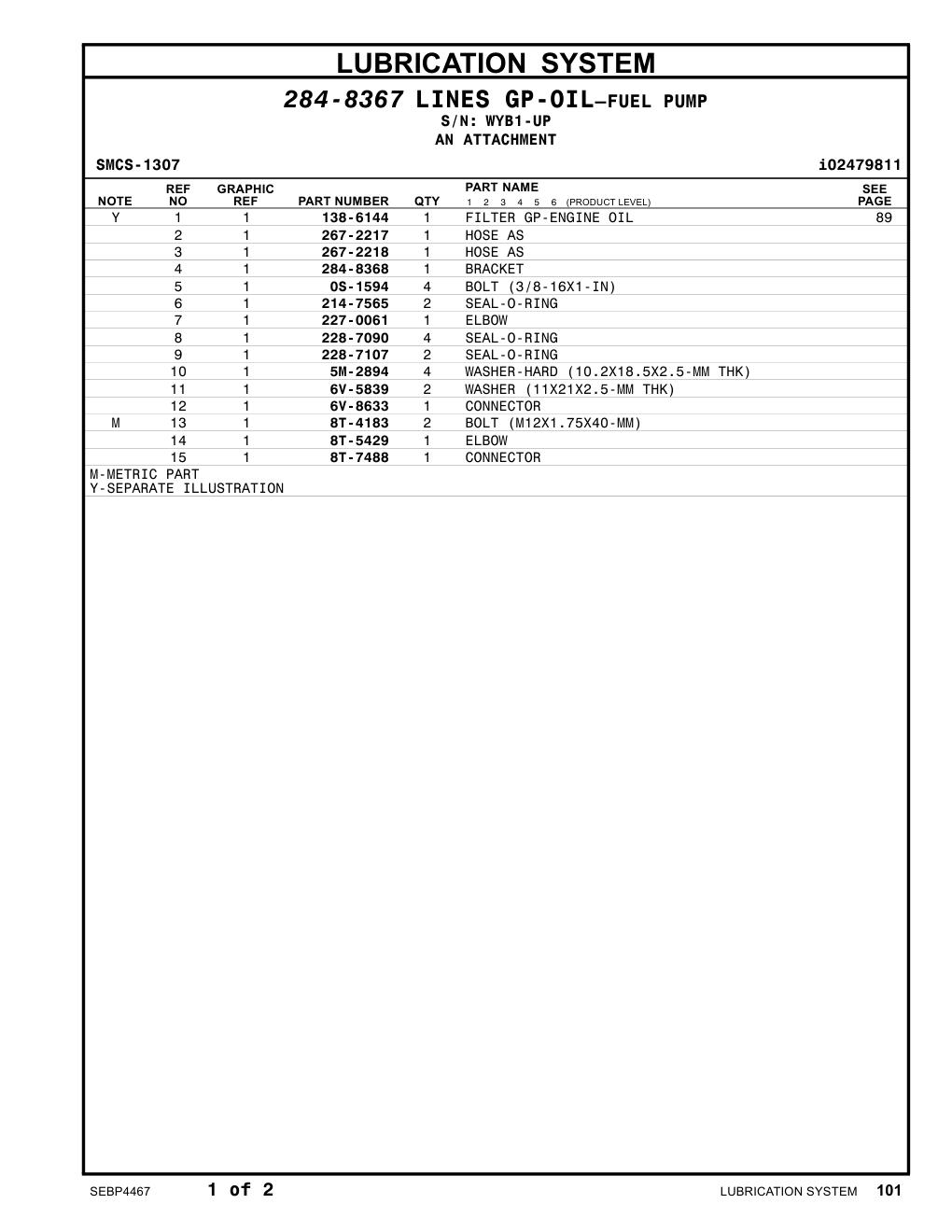 8T-7488 CONNECTOR · S/N WYB1-UP CAT parts manual diagram