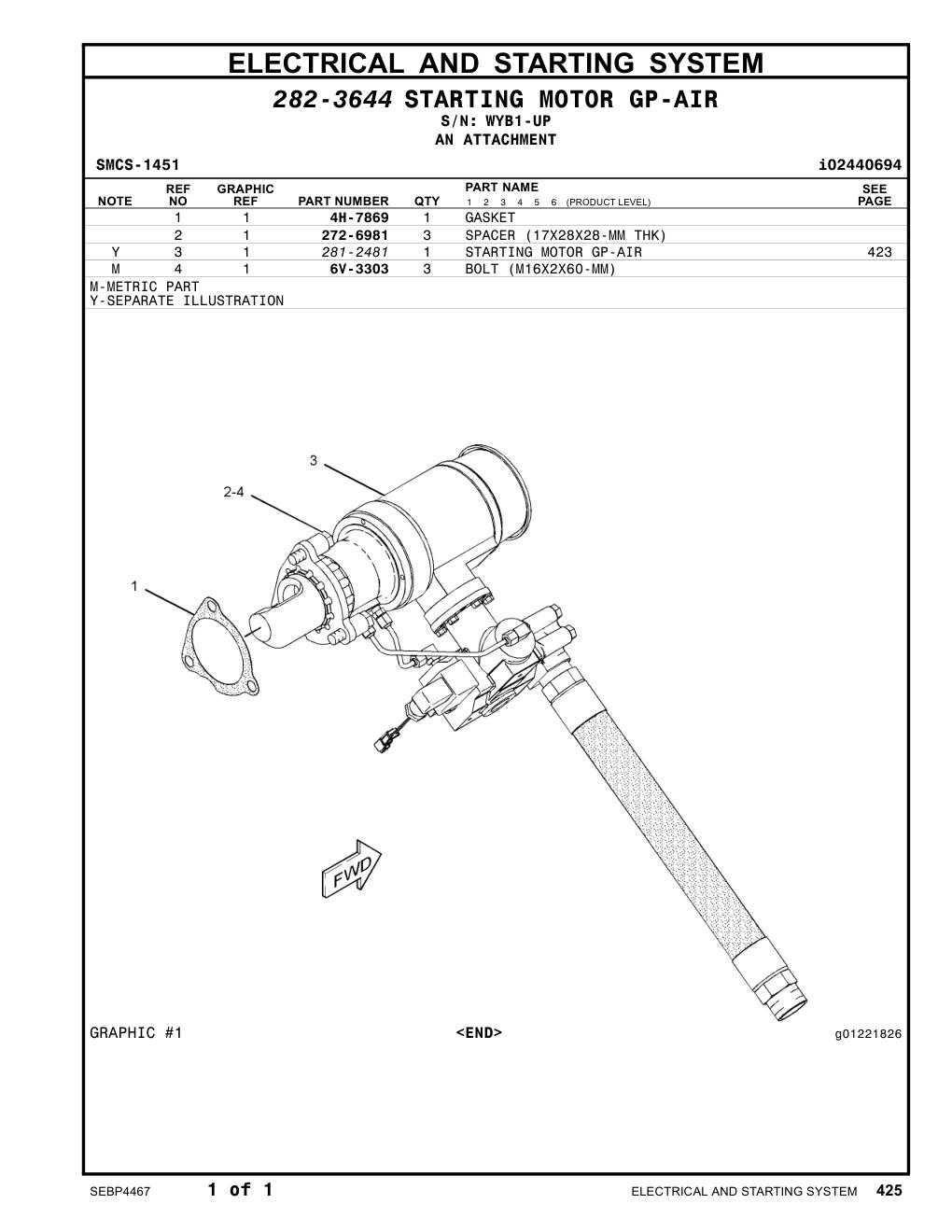 272-6981 SPACER (17X28X28-MM THK) · S/N WYB1-UP CAT parts manual diagram