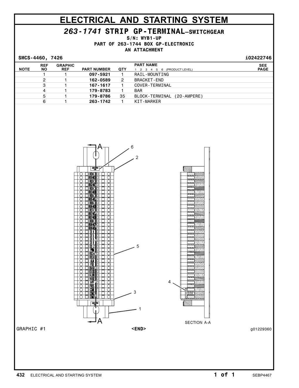 263-1742 KIT-MARKER · S/N WYB1-UP CAT parts manual diagram
