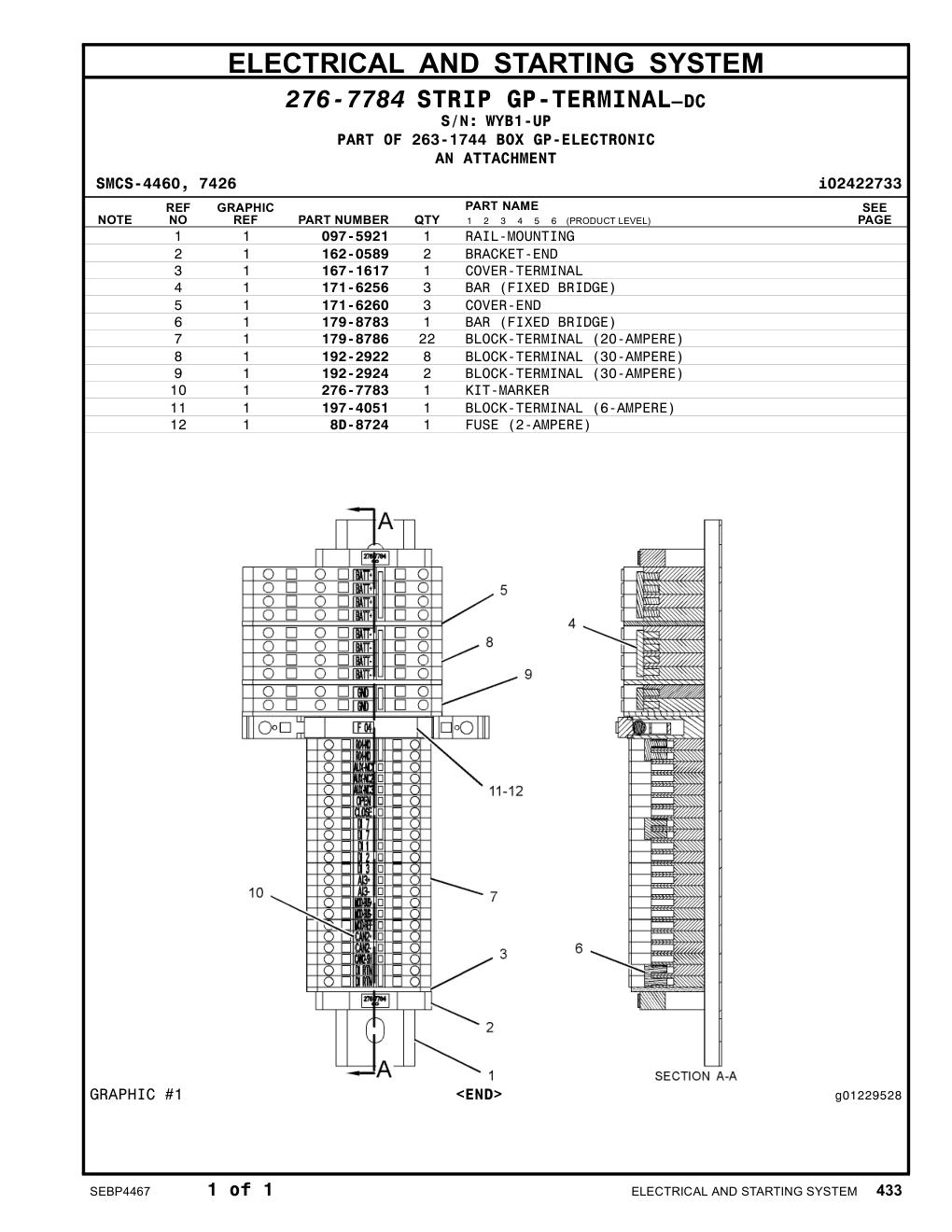 276-7783 KIT-MARKER · S/N WYB1-UP CAT parts manual diagram