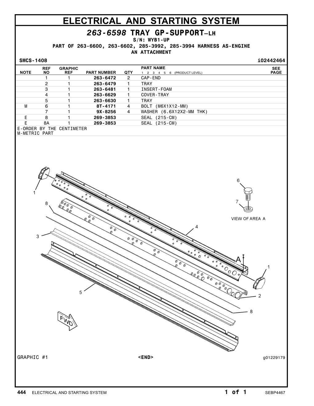 263-6472 CAP-END · S/N WYB1-UP CAT parts manual diagram